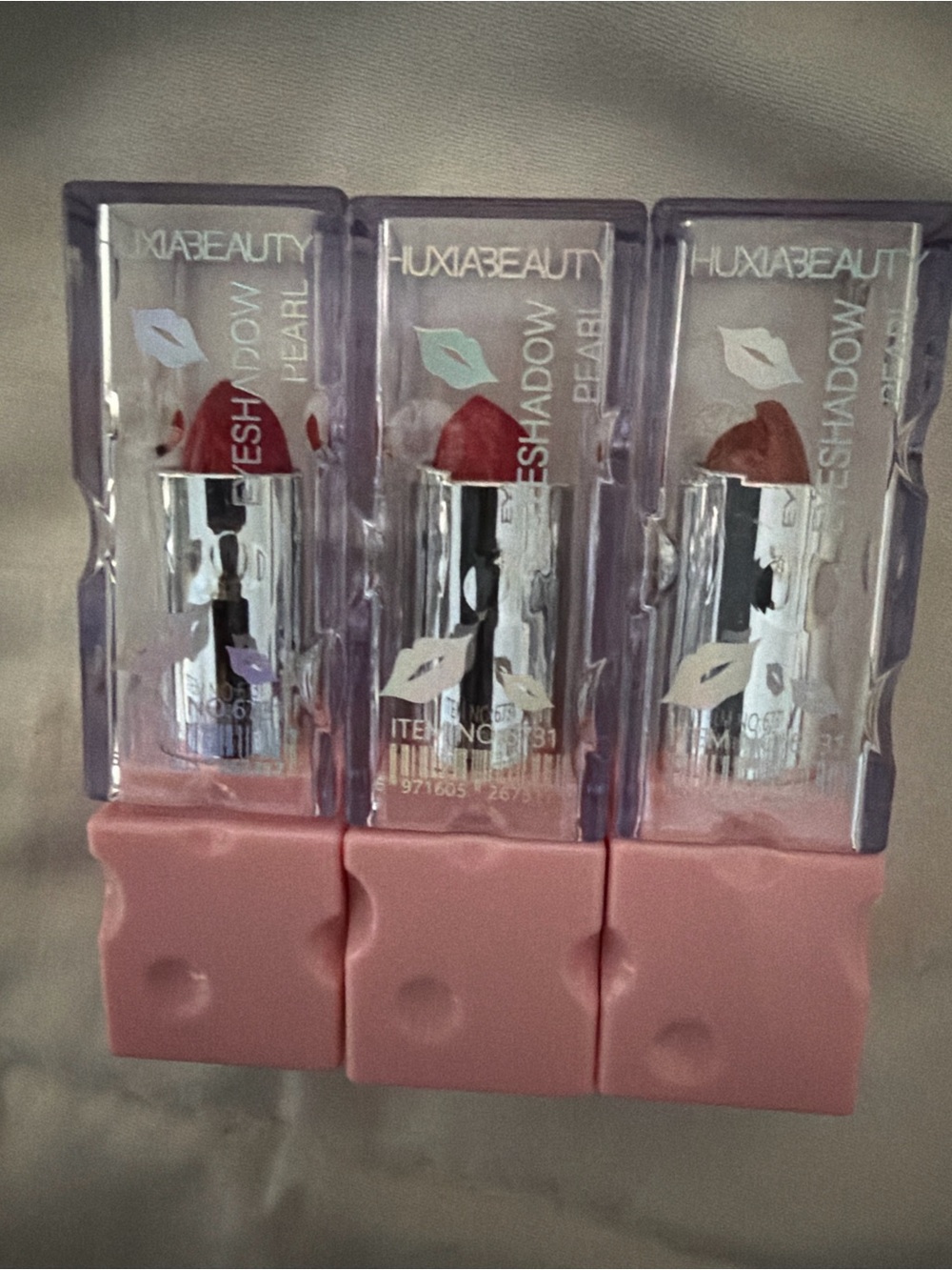 HuxiaBeauty Pink Lipstick Trio — Creamy Soft Pink Shade
